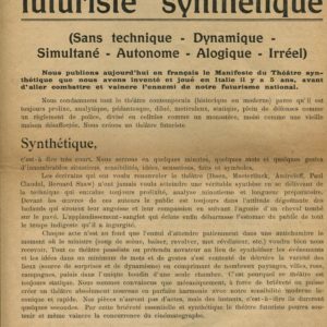 Le Théâtre Futuriste Synthétique