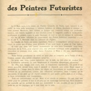 Manifeste des Peintres Futuristes