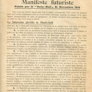 Marinetti Le Music-Hall - Manifeste Futuriste