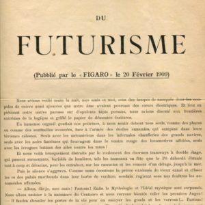 Marinetti Manifeste du Futurisme