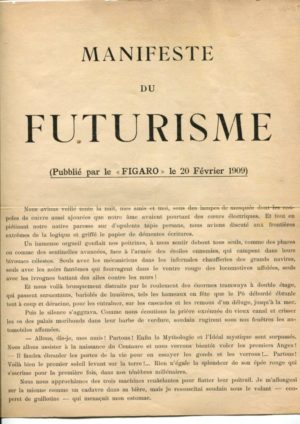 Marinetti Manifeste du Futurisme