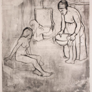 Suzanne Valadon, Grandmère et Louise Nue Assise à Terre